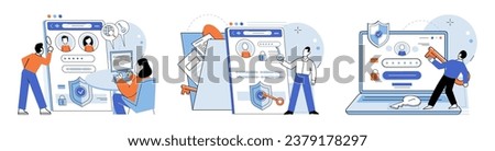 Account login. Vector illustration. To access your account, you need to log in using your login credentials Protecting your account with strong password is crucial for security Before granting access