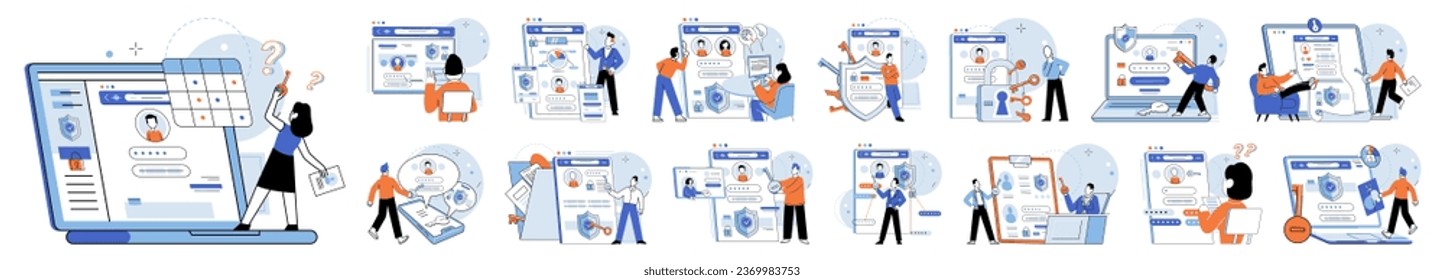 Inicio de sesión de cuenta. Ilustración vectorial. Las opciones de accesibilidad deben estar disponibles para usuarios con necesidades diferentes La verificación de la identidad de usuario es un paso crucial en el proceso de inicio de sesión El cifrado juega un papel vital