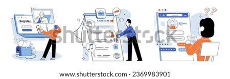 Account login. Vector illustration. The account login interface should prioritize user-friendly design principles Developing secure login system requires expertise in technology and security