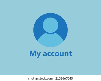 Account logo vector icon modern, simple blue color suitable for social media account designs and editors