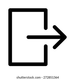 Account logout / user logout or sign out line art vector icon for apps and websites