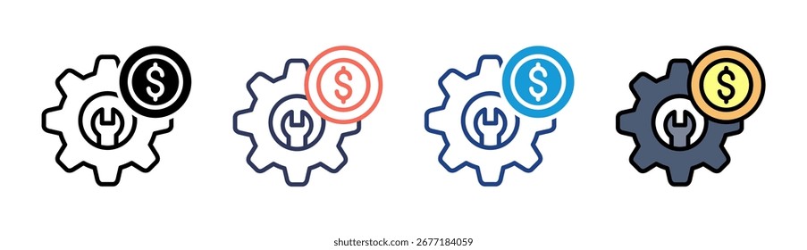 Account Maintenance Icon Set Multiple Style Collection