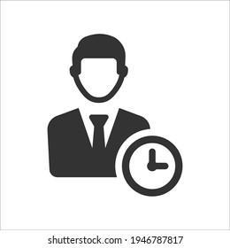 Icono de administración de cuentas, gráficos vectoriales