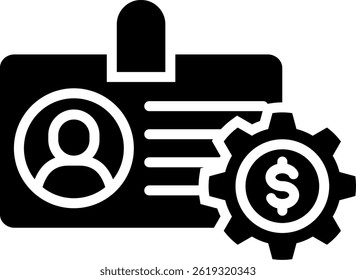 Account Management Icon Glyph Vector Illustration