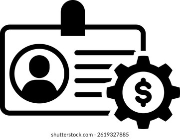 Account Management Icon Mixed Vector Illustration