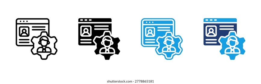 Account Management icon multiple style collection