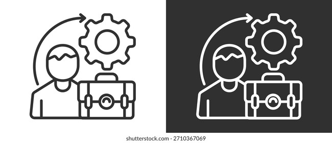 Account Management Icon Set Vector Collection Isolated In Black And White