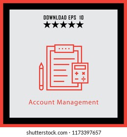 Account Management  line icon