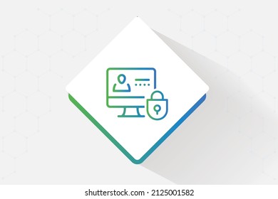 Account Management And Password Controls Icon Vector Design