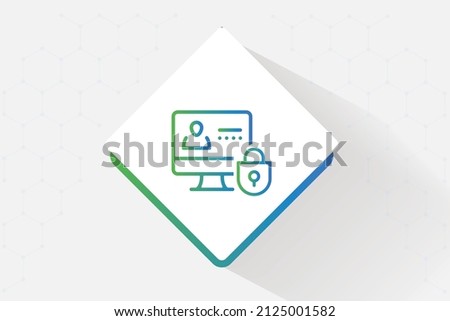 Account Management And Password Controls Icon Vector Design
