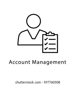 Account Management Vector Line Icon Stock Vector (royalty Free 