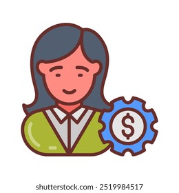 Account Manager Filled Icons , Vector illustration