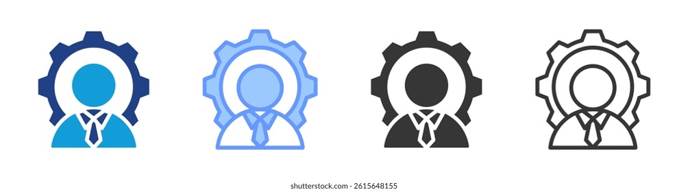 Account Manager icon set multiple style collection