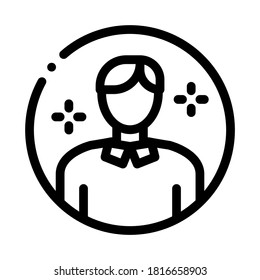 Icon-Vektorgrafik des Account-Managers. Account Manager-Schild. einzelne Kontursymbolgrafik