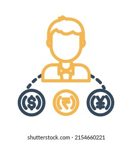 Account manager Vector icon which is suitable for commercial work and easily modify or edit it

