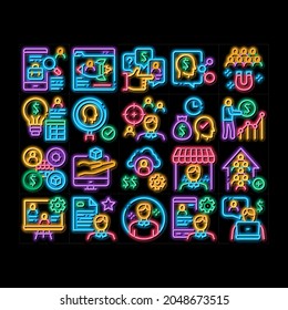Account Manager Work neon light sign vector. Glowing bright icon  Manager Businessman Idea For Sale Production And Marketing, Communication And Leadership Illustrations