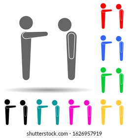 account for misconduct multi color style icon. Simple glyph, flat vector of conversation and friendship icons for ui and ux, website or mobile application