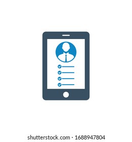 Account, mobile account  icon (vector illustration)