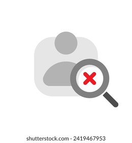 account name not found concept illustration flat design vector. simple, modern graphic element for landing page, empty state ui, infographic, icon