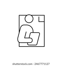 account officer thin outline icon vector design good for website and mobile app