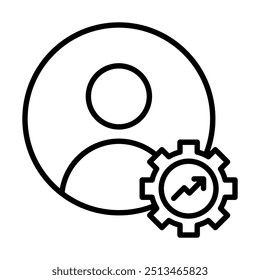 Account Optimization icon line vector illustration