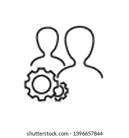 Account options, settings vector icon on white background