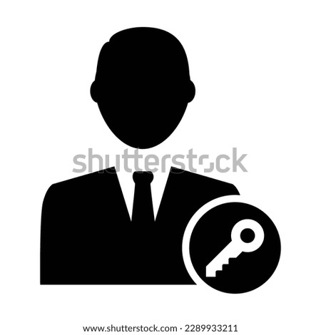 Account Password Icon, Vector Graphics
