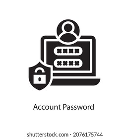 Account Password vector Solid Icon Design illustration. Social Media Symbol on White background EPS 10 File