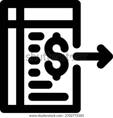 Account Payable, Liability, Expense Outline Icon