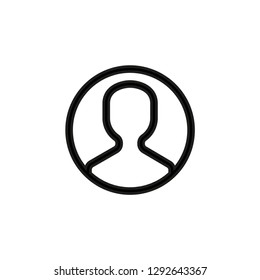 Account profile icon. User avatar sign