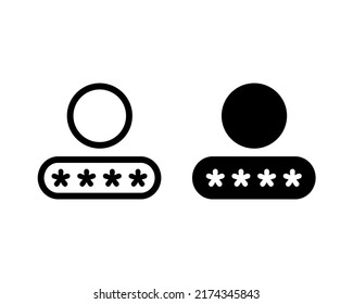 Account profile lock icon. User login. Pin code. Vector illustration