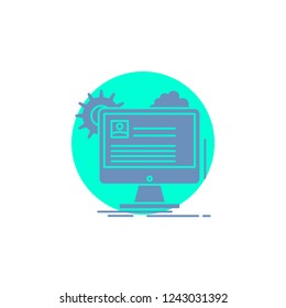 Account, profile, report, edit, Update Glyph Icon.