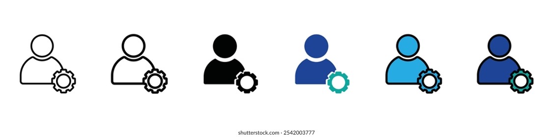 account profile setting icon, vector stock. illustration. 