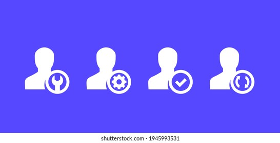 account and profile settings icons for web