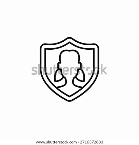 account protection icon sign vector