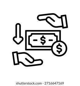Vektorgrafik mit Symbolzeile für Debitoren
