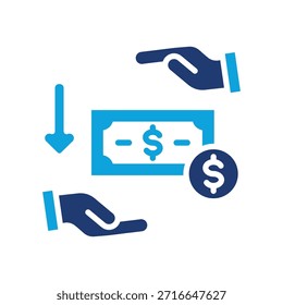 Symbol für Debitorensymbol - Gemischte Vektorgrafik