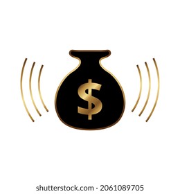 Account replenishment vector icon. Balance and receipt of money. Notice sign.