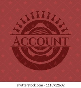  Account retro red emblem