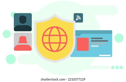 seguridad de cuentas en el ciberespacio. protección de seguridad de internet y seguridad de datos personales