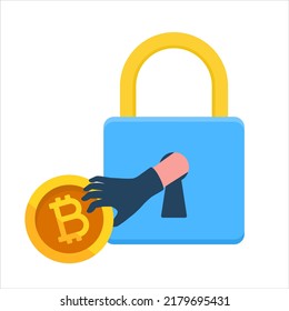 Servicio pirateado de seguridad de cuenta ladrón de mano hackeado y estafas roban bitcoin criptodivisa