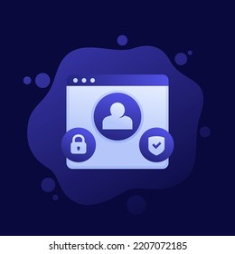 account security icon, vector design