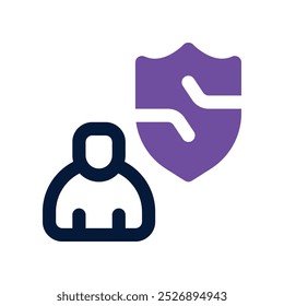 ícone de segurança de conta. ícone de tom duplo vetorial para o seu site, celular, apresentação e design de logotipo.