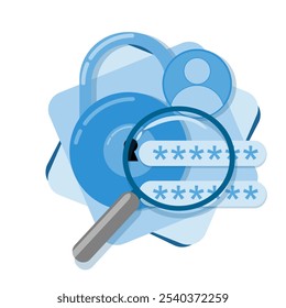 Account Security. Illustration of account data security. for website, mobile and banner templates. flat vector. eps 2