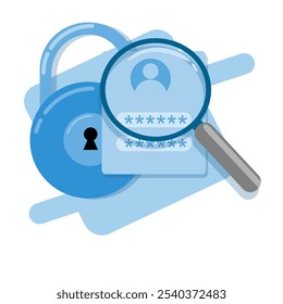 Account Security. Illustration of account data security. for website, mobile and banner templates. flat vector. eps 3