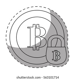 account security letter B as emblem bank related icons image vector illustration design 