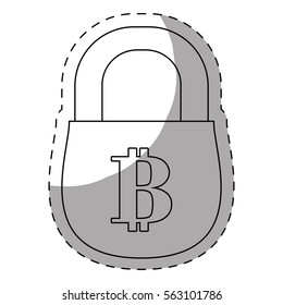 account security letter B as emblem bank related icons image vector illustration design 