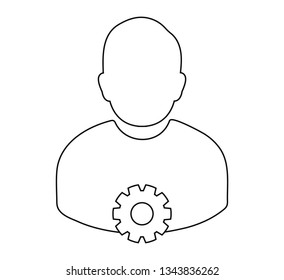 Account Security line Icon. Vector EPS.