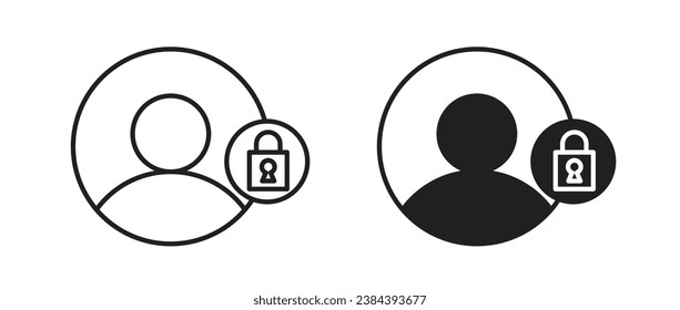Account security thin line vector icon.eps illustration