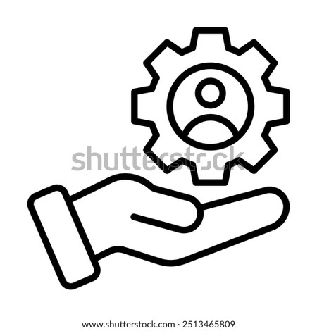 Account Services icon line vector illustration
